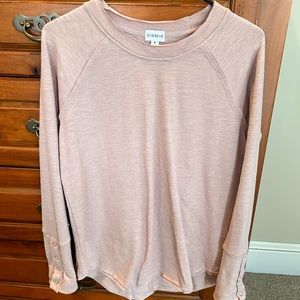 Evereve Long Sleeve with Snap Button Sleeve-Lilac